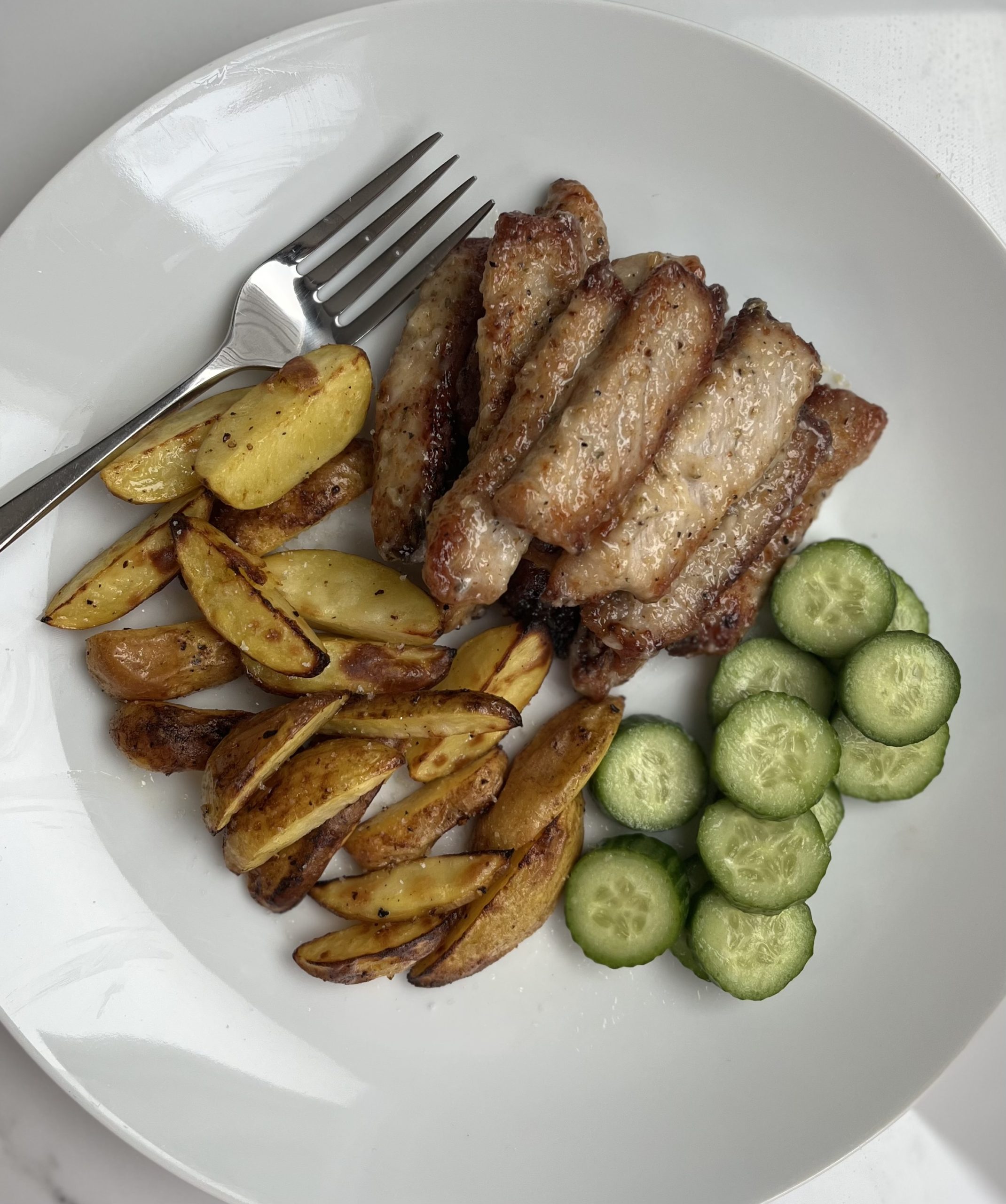 Spiros Pork Strips with Potatoes